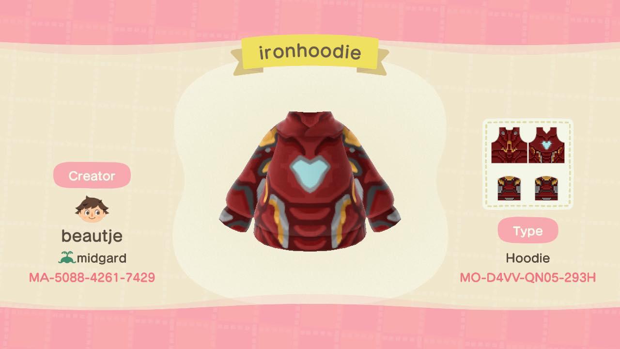 Animal Crossing Design Code: MO-D4VV-QN05-293H Ironhoodie