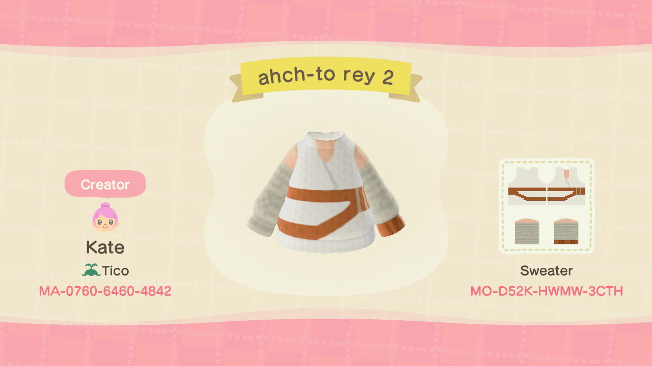 Animal Crossing Design Code: MO-D52K-HWMW-3CTH Ahch-To Rey 2