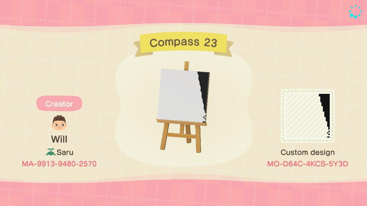 Animal Crossing Design Code: MO-D64C-4KCS-5Y3D Compass 23