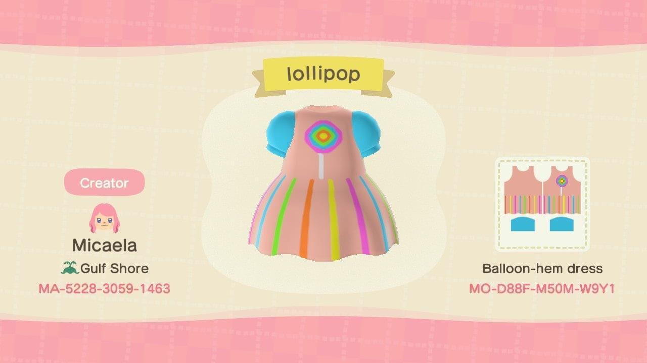 Animal Crossing Design Code: MO-D88F-M50M-W9Y1 Lollipop