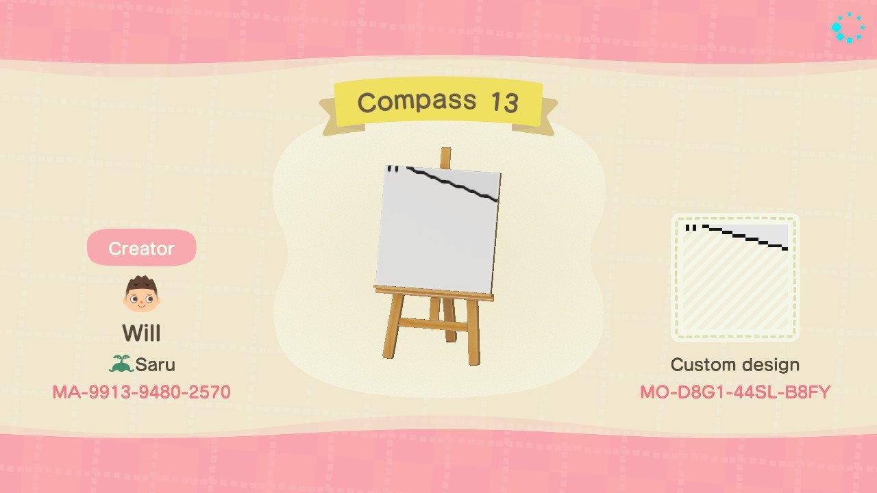 Animal Crossing Design Code: MO-D8G1-44SL-B8FY Compass 13
