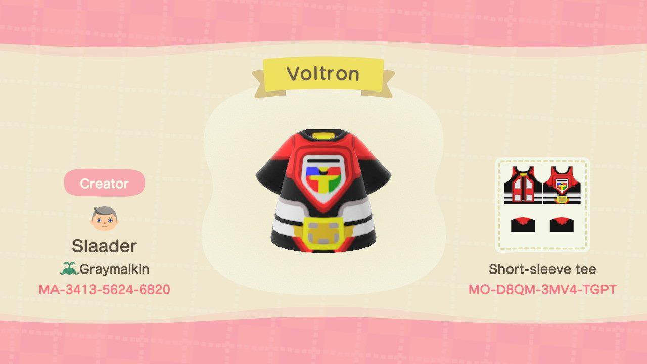 Animal Crossing Design Code: MO-D8QM-3MV4-TGPT Voltron