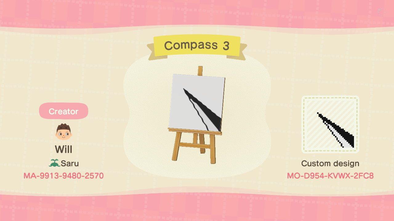Animal Crossing Design Code: MO-D954-KVWX-2FC8 Compass 3