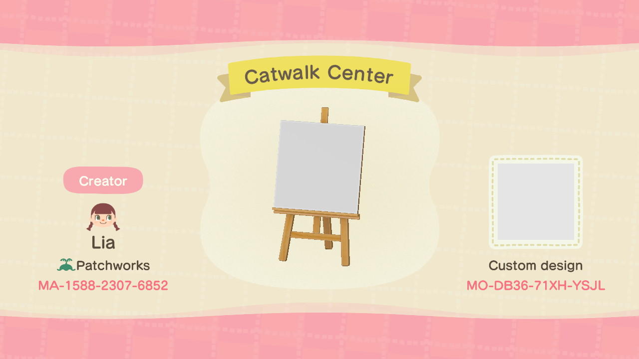 Animal Crossing Design Code: MO-DB36-71XH-YSJL Catwalk Center