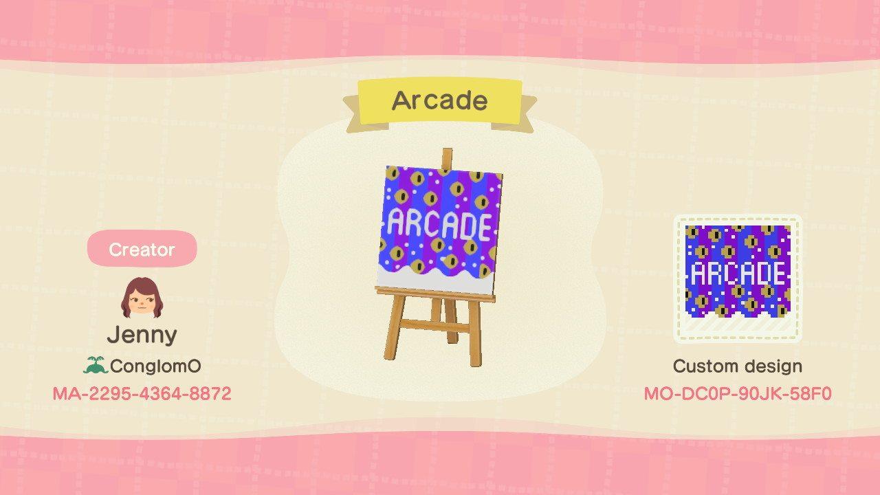 Animal Crossing Design Code: MO-DC0P-90JK-58F0 Arcade Stall