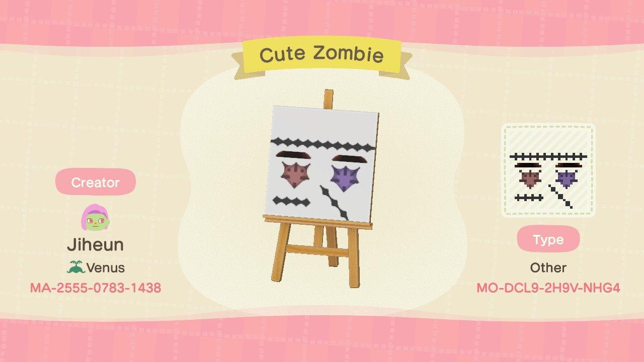Animal Crossing Design Code: MO-DCL9-2H9V-NHG4 Cute Zombie