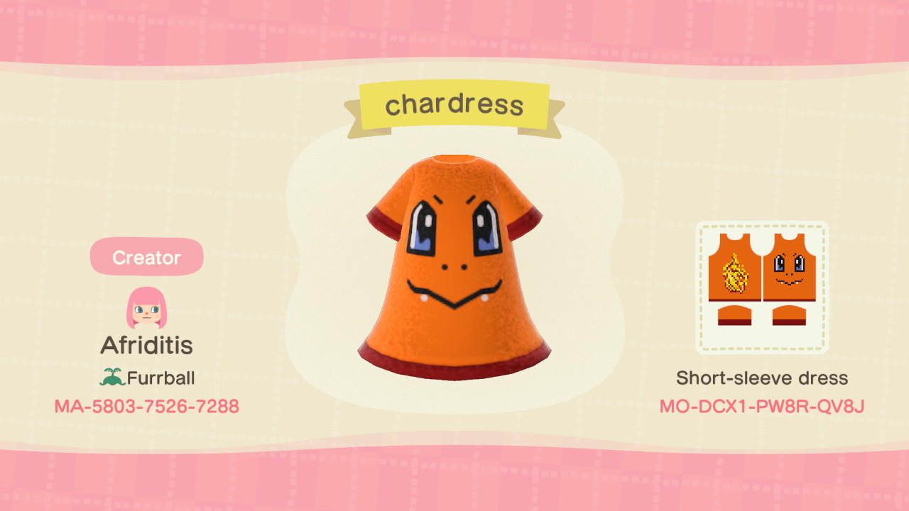 Animal Crossing Design Code: MO-DCX1-PW8R-QV8J CharDress