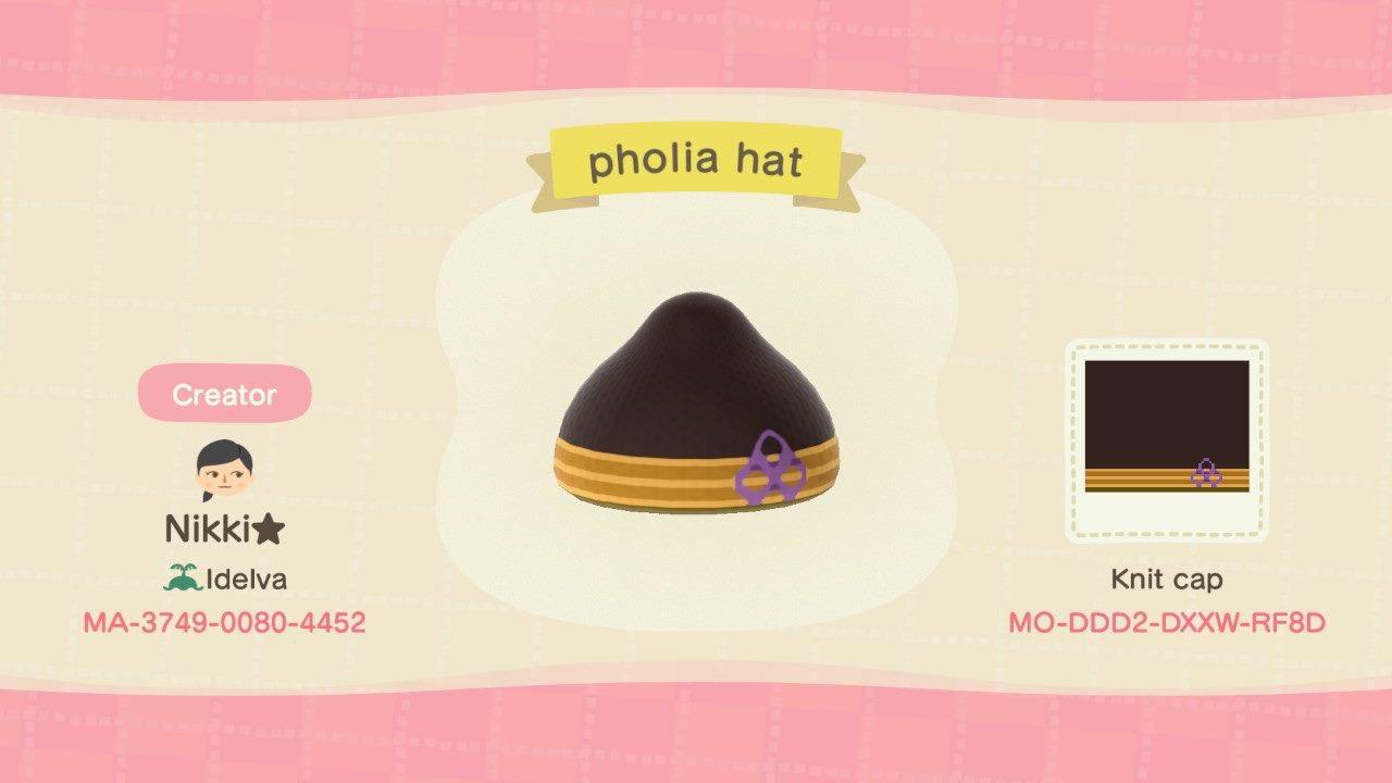 Animal Crossing Design Code: MO-DDD2-DXXW-RF8D Pholia (GBF) hat