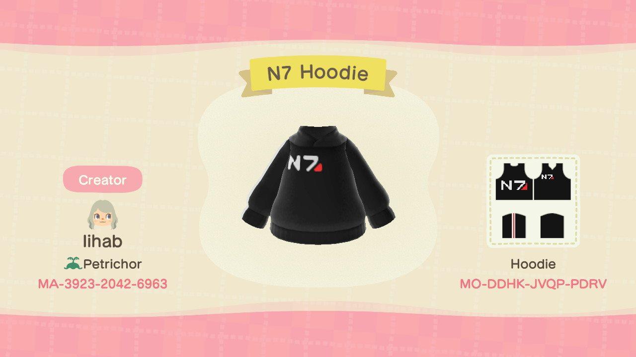 Animal Crossing Design Code: MO-DDHK-JVQP-PDRV N7 Hoodie