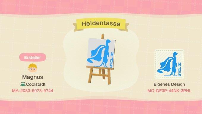 Animal Crossing Design Code: MO-DF0P-44NX-2PNL Heldentasse