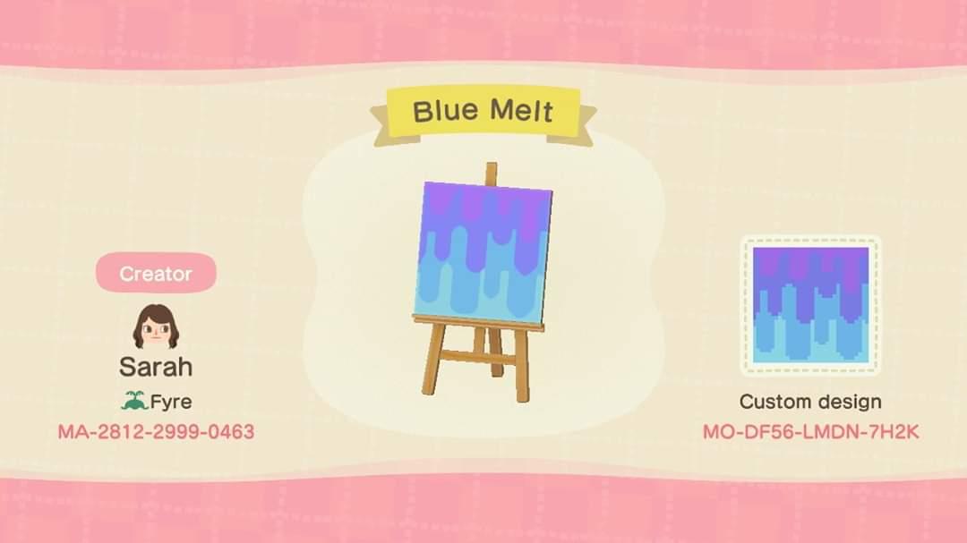 Animal Crossing Design Code: MO-DF56-LMDN-7H2K Blue Melt