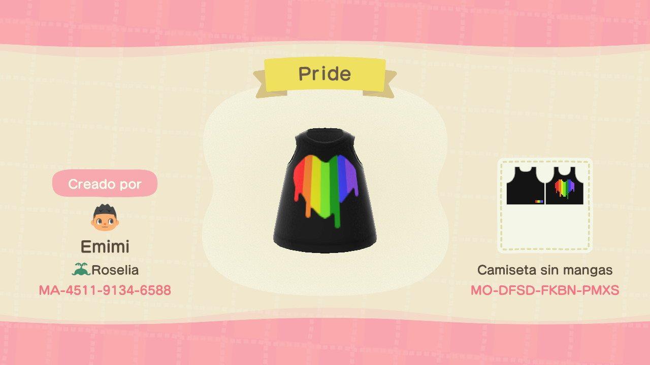 Animal Crossing Design Code: MO-DFSD-FKBN-PMXS Pride heart