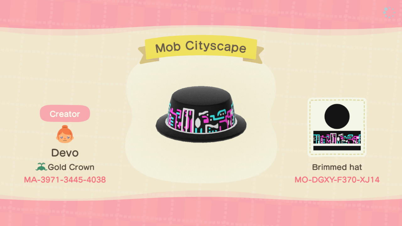 Animal Crossing Design Code: MO-DGXY-F370-XJ14 Mob Cityscape