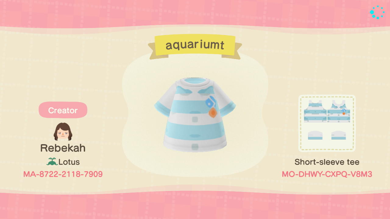 Animal Crossing Design Code: MO-DHWY-CXPQ-V8M3 aquariumt
