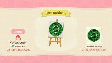 Animal Crossing Design Code: MO-DJ58-Q8T3-GYRB Starnooks 2