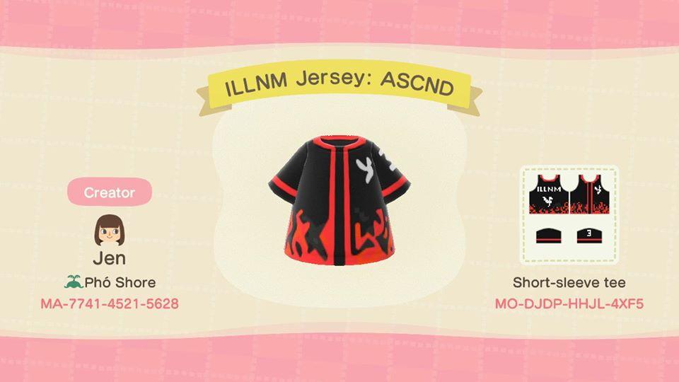 Animal Crossing Design Code: MO-DJDP-HHJL-4XF5 ILMN Jersey: ASCND