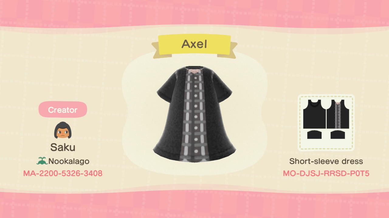 Animal Crossing Design Code: MO-DJSJ-RRSD-P0T5 Axel