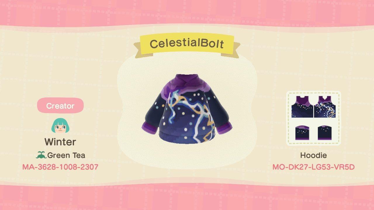 Animal Crossing Design Code: MO-DK27-LG53-VR5D CelestialBolt