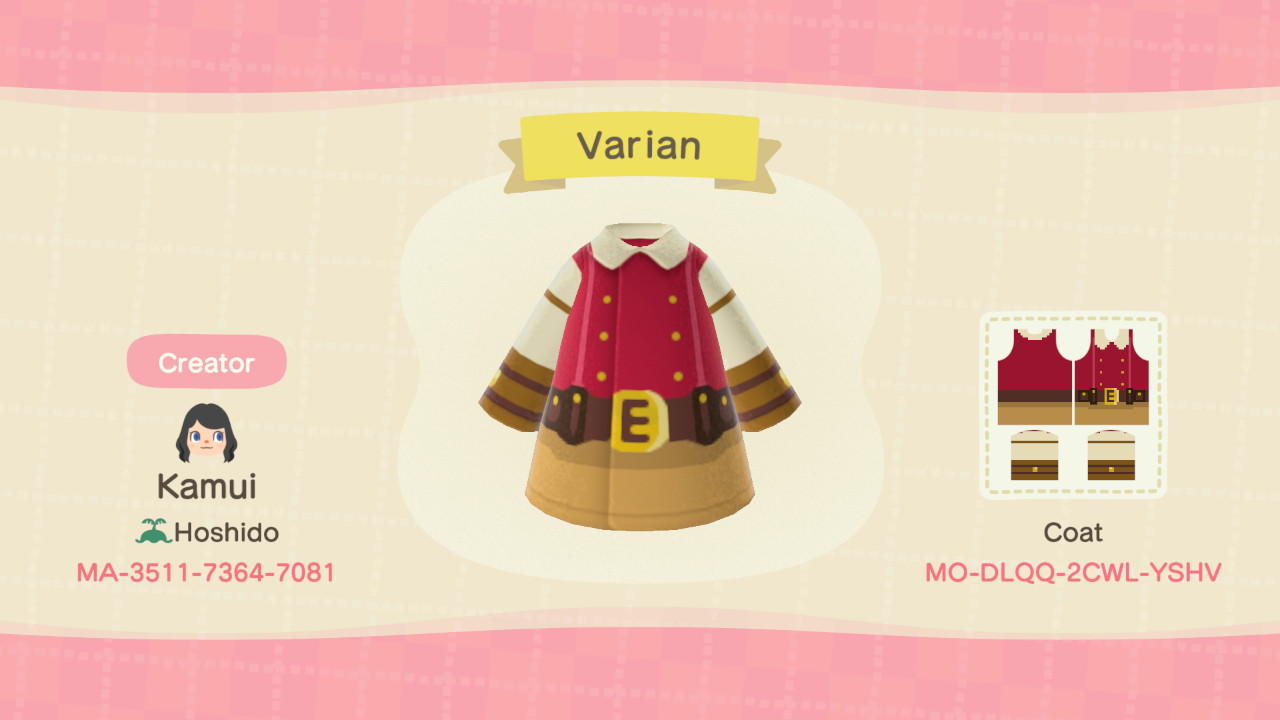 Animal Crossing Design Code: MO-DLQQ-2CWL-YSHV Varian [ Season 3 ]