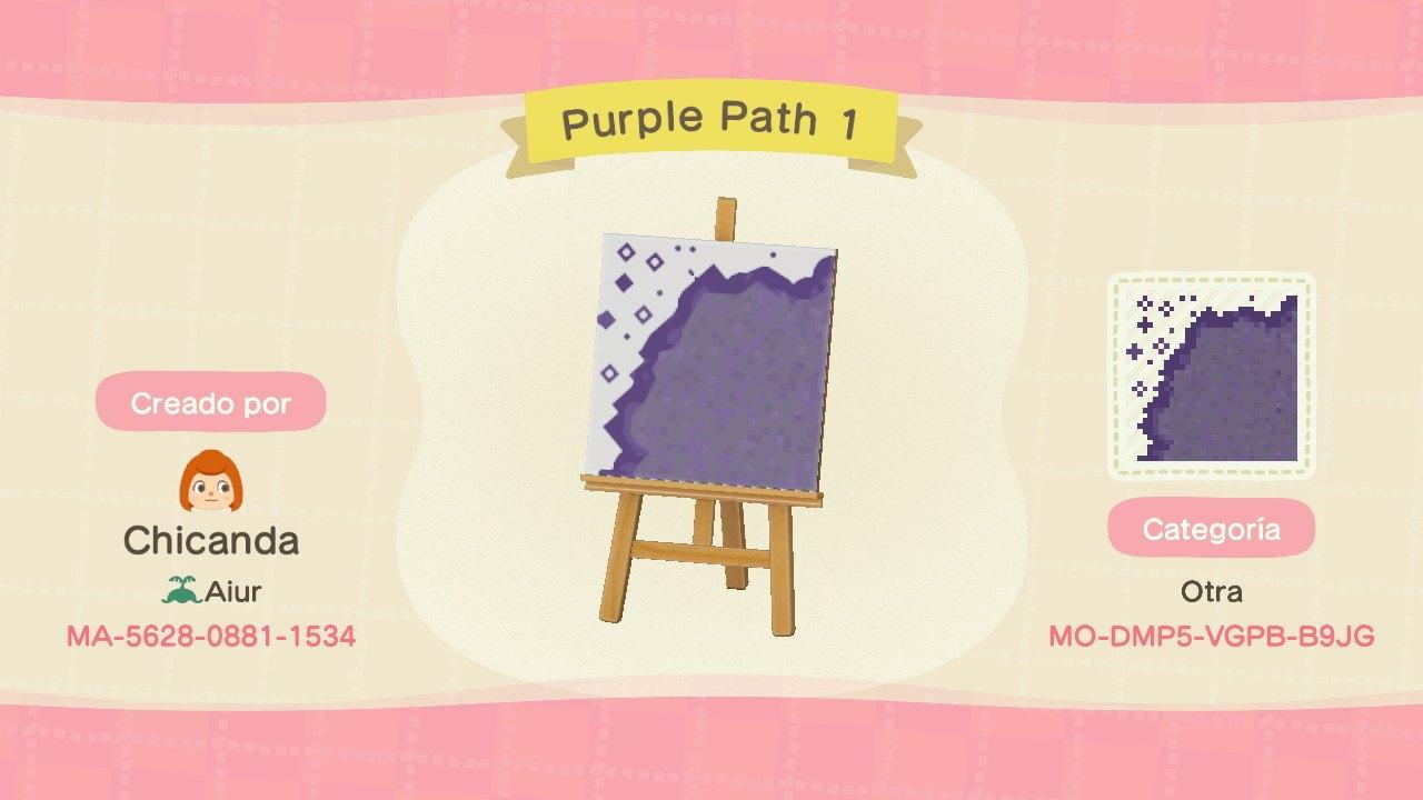 Animal Crossing Design Code: MO-DMP5-VGPB-B9JG Purple Path 1