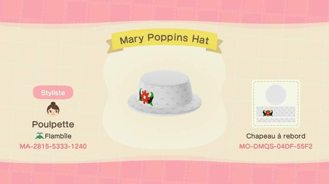 Animal Crossing Design Code: MO-DMQS-04DF-55F2 Disney Mary Poppins
