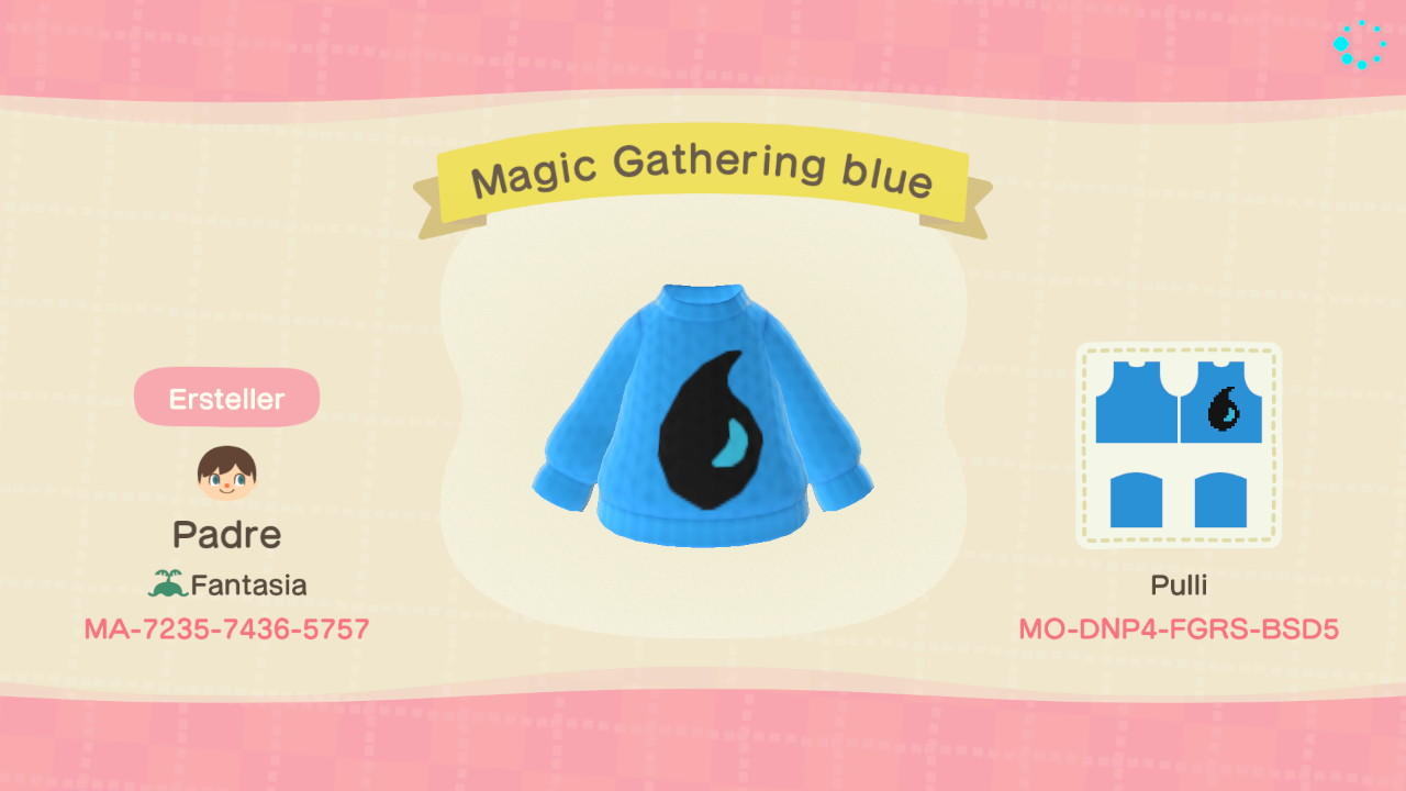 Animal Crossing Design Code: MO-DNP4-FGRS-BSD5 Magic The Gathering