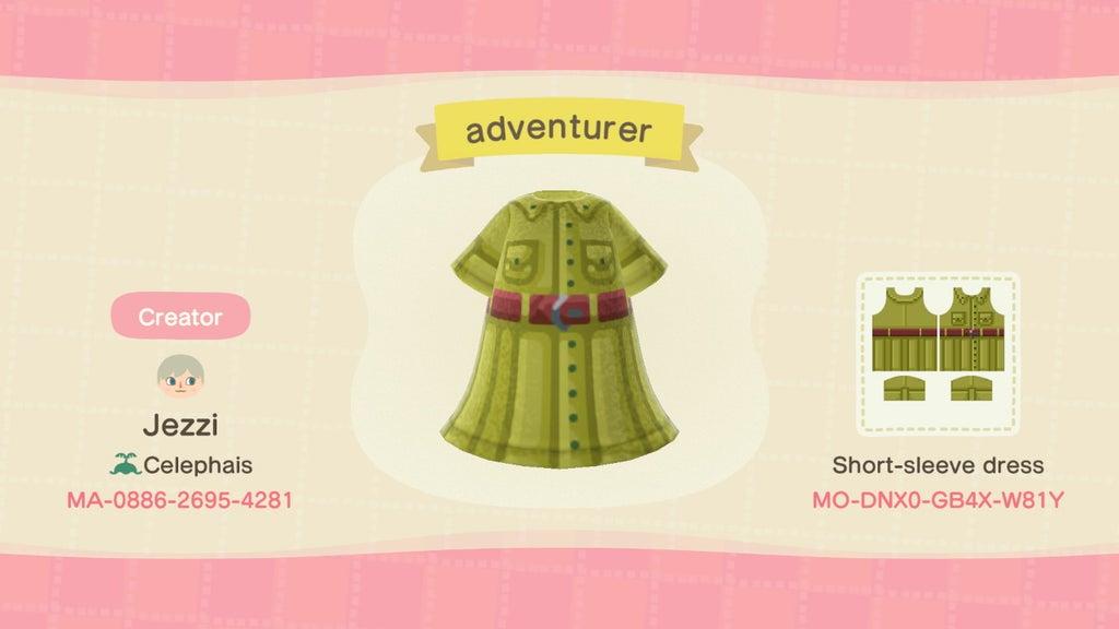 Animal Crossing Design Code: MO-DNX0-GB4X-W81Y adventurer