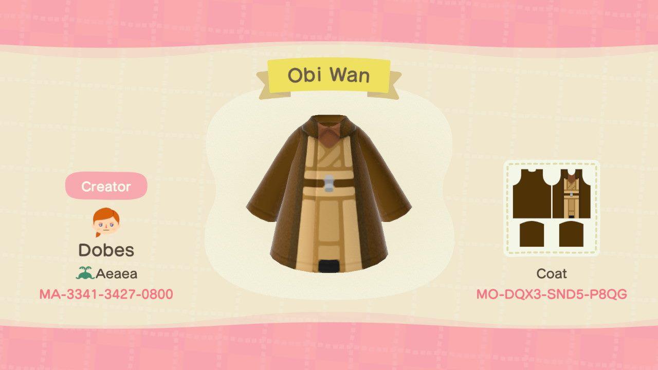 Animal Crossing Design Code: MO-DQX3-SND5-P8QG Star Wars Obi Wan