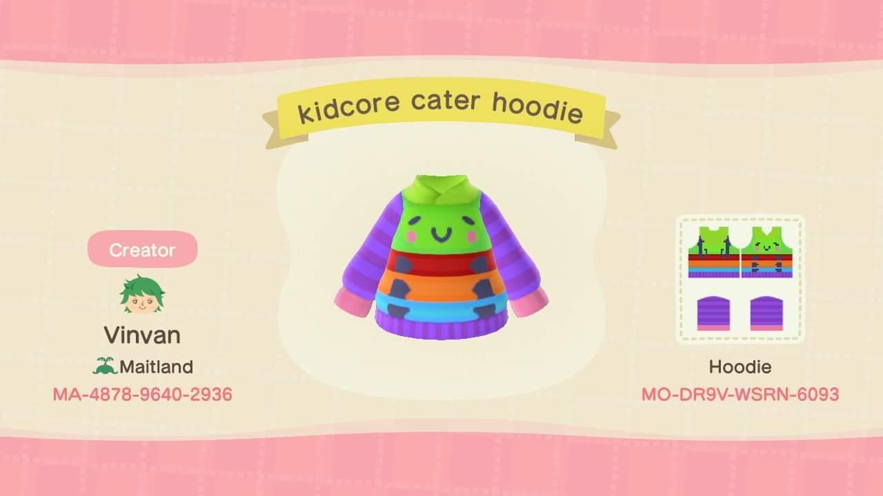 Animal Crossing Design Code: MO-DR9V-WSRN-6093 kidcore cater hoodie