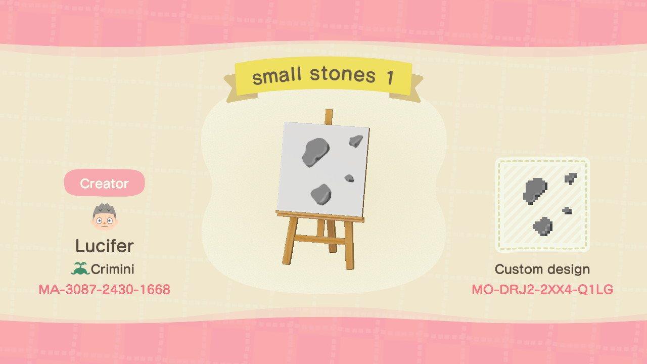 Animal Crossing Design Code: MO-DRJ2-2XX4-Q1LG Small Stones 1