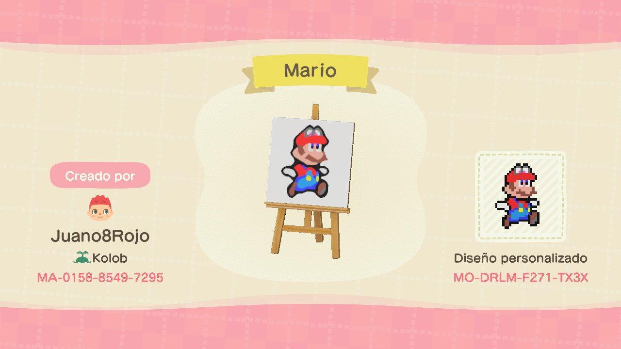 Animal Crossing Design Code: MO-DRLM-F271-TX3X Mario Odyssey