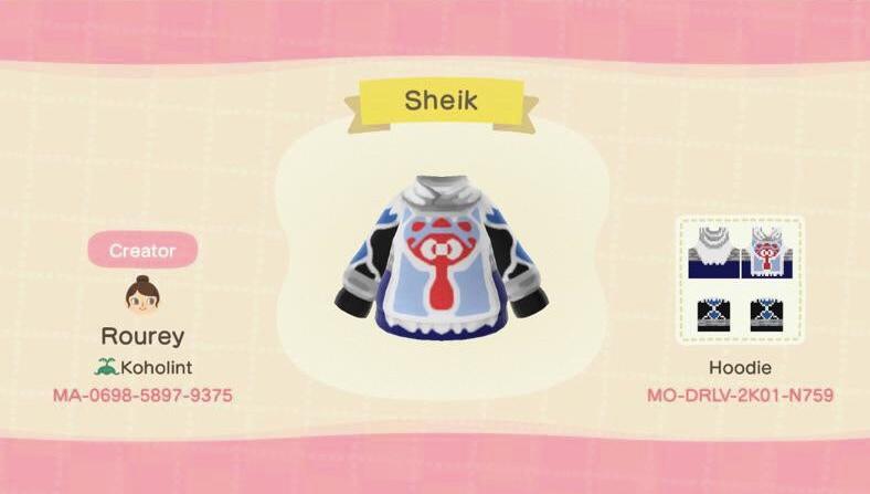 Animal Crossing Design Code: MO-DRLV-2K01-N759 Sheik