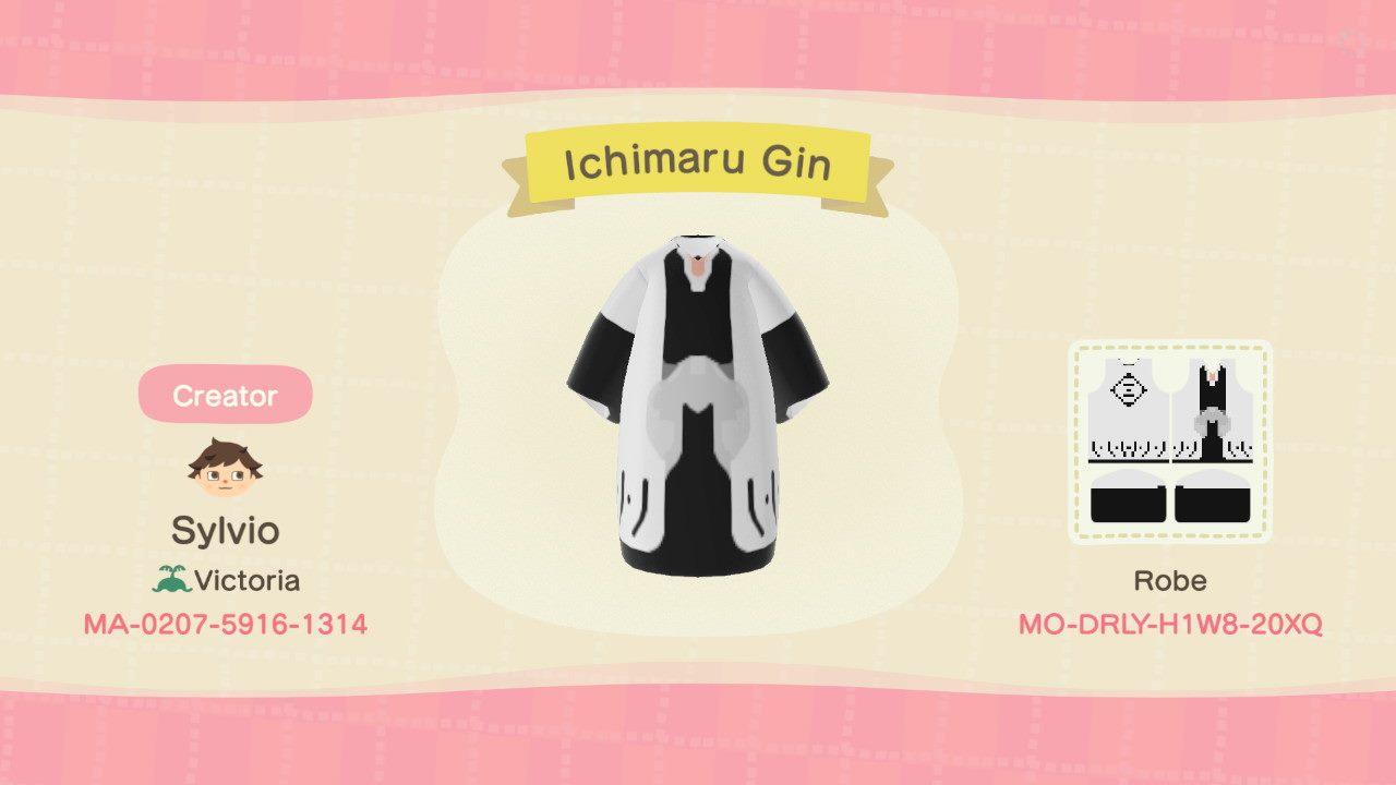 Animal Crossing Design Code: MO-DRLY-H1W8-20XQ Bleach Ichimaru Gin