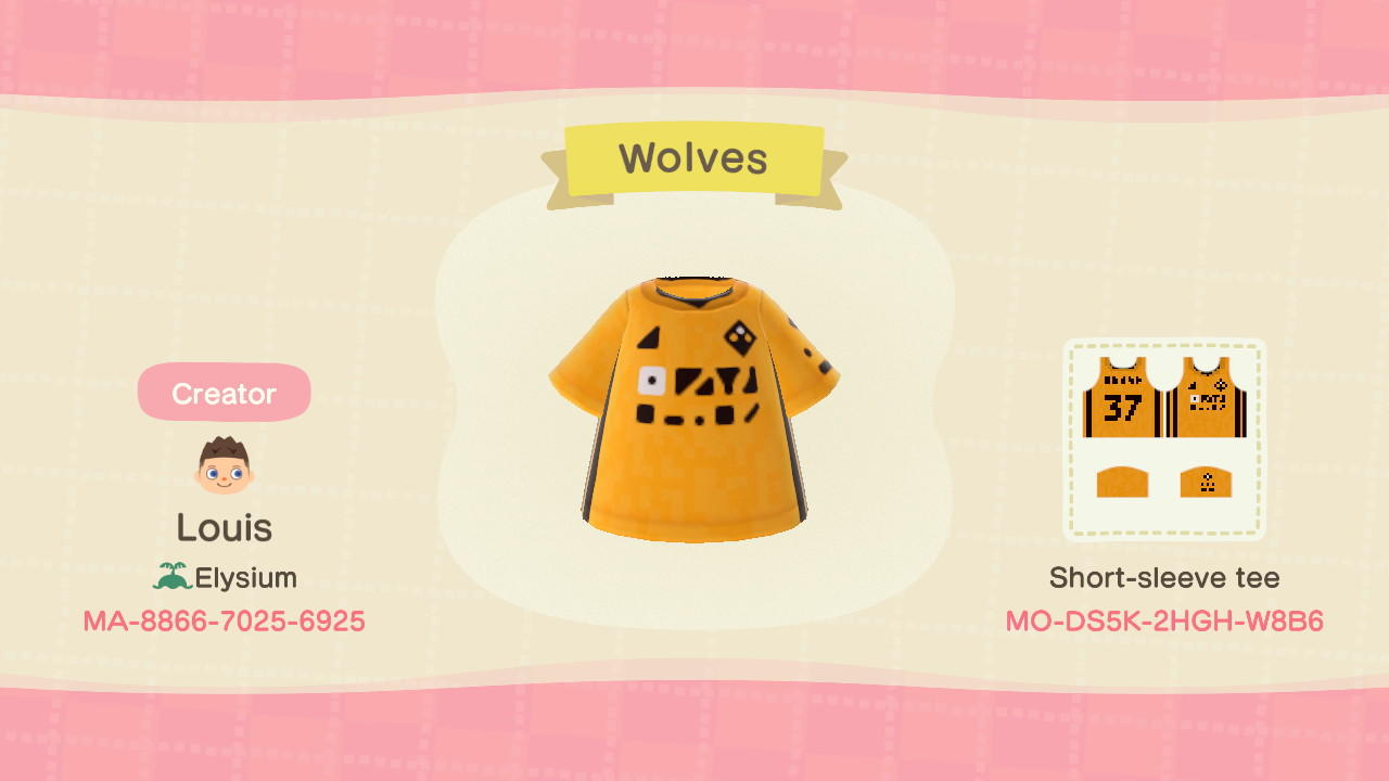 Animal Crossing Design Code: MO-DS5K-2HGH-W8B6 Wolves