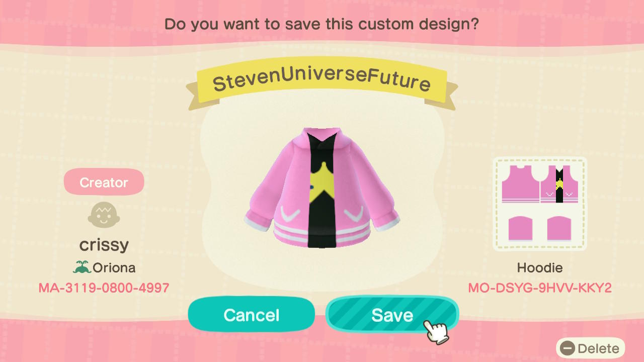 Animal Crossing Design Code: MO-DSYG-9HVV-KKY2 StevenUniverseFuture