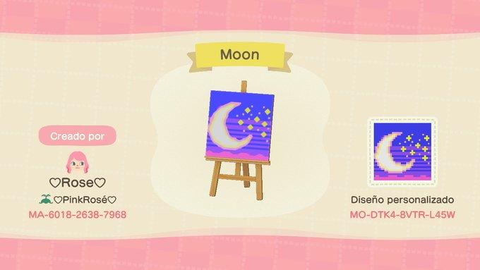 Animal Crossing Design Code: MO-DTK4-8VTR-L45W Cute Moon