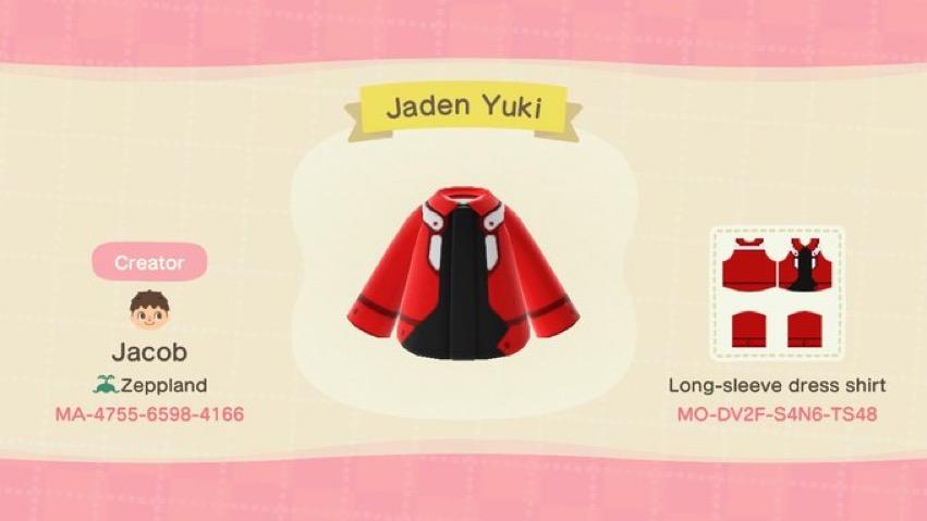 Animal Crossing Design Code: MO-DV2F-S4N6-TS48 Yugioh Jaden Yuki