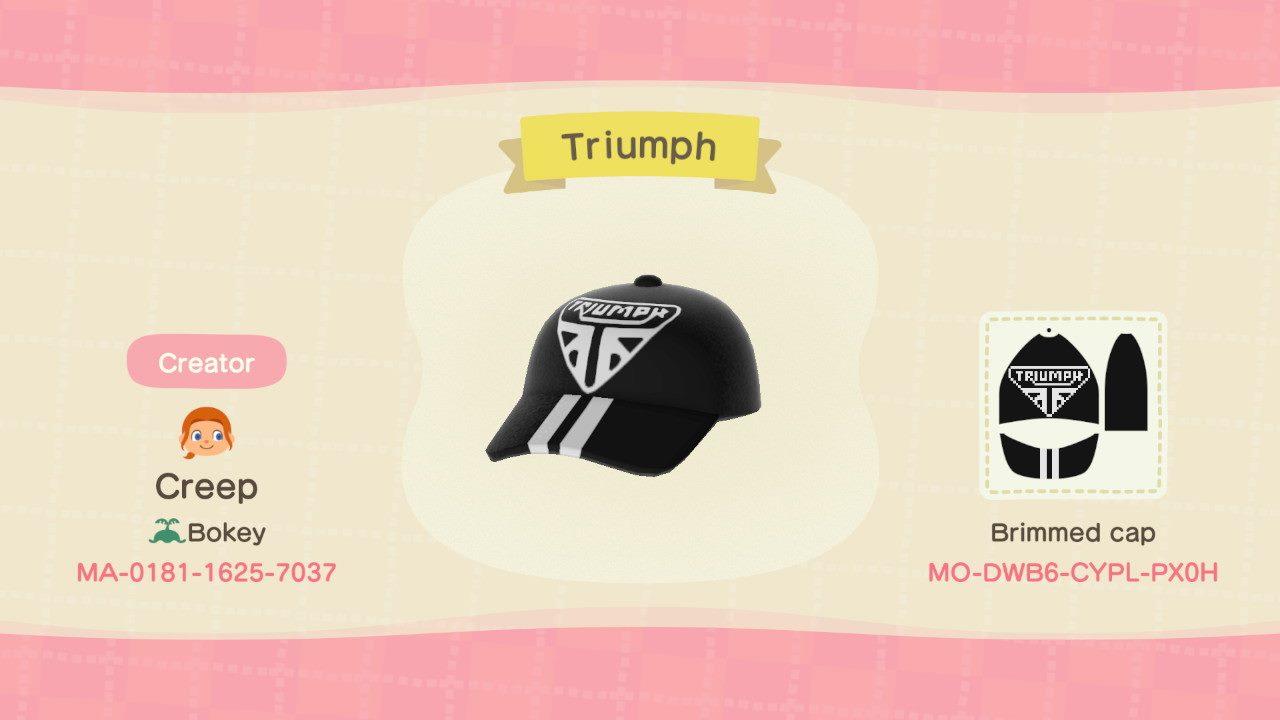 Animal Crossing Design Code: MO-DWB6-CYPL-PX0H Triumph Motorcycles