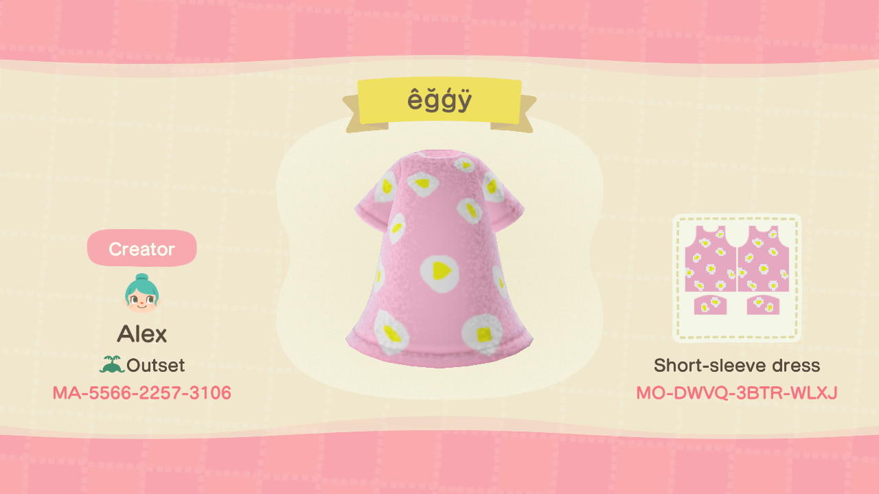 Animal Crossing Design Code: MO-DWVQ-3BTR-WLXJ eggy