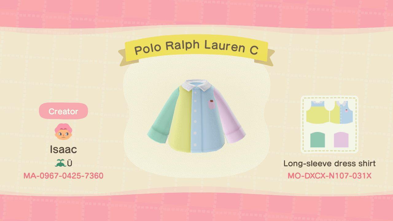 Animal Crossing Design Code: MO-DXCX-N107-031X Polo Ralph Lauren C