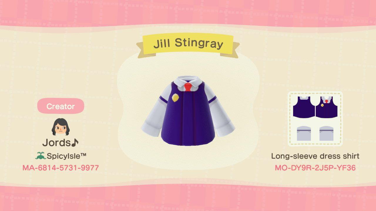 Animal Crossing Design Code: MO-DY9R-2J5P-YF36 Jill Stingray