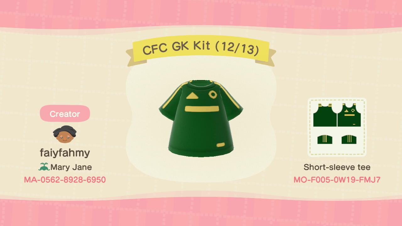 Animal Crossing Design Code: MO-F005-0W19-FMJ7 CFC GK Kit (12/13)