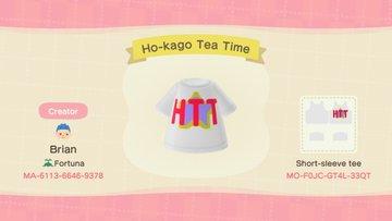 Animal Crossing Design Code: MO-F0JC-GT4L-33QT Ho-kago Tea Time