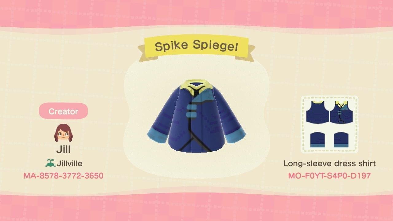 Animal Crossing Design Code: MO-F0YT-S4P0-D197 Spike Spiegel