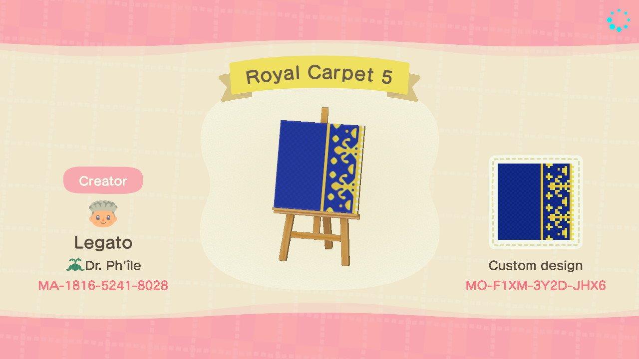 Animal Crossing Design Code: MO-F1XM-3Y2D-JHX6 Royal Carpet 5
