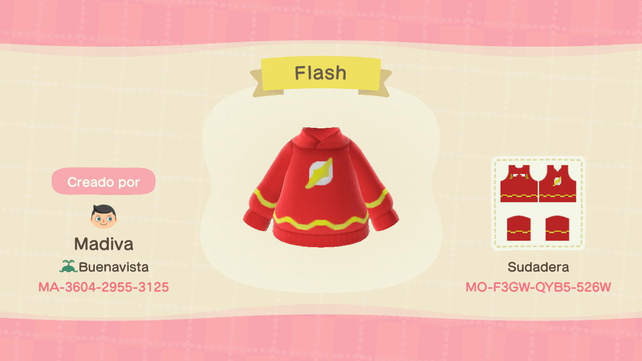 Animal Crossing Design Code: MO-F3GW-QYB5-526W The Flash