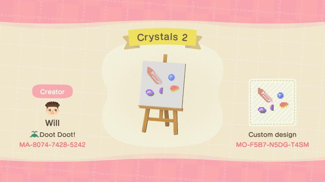 Animal Crossing Design Code: MO-F5B7-N5DG-T4SM Crystals 2