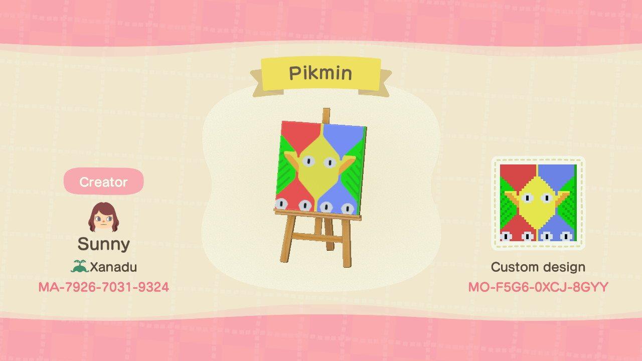 Animal Crossing Design Code: MO-F5G6-0XCJ-8GYY Pikmin