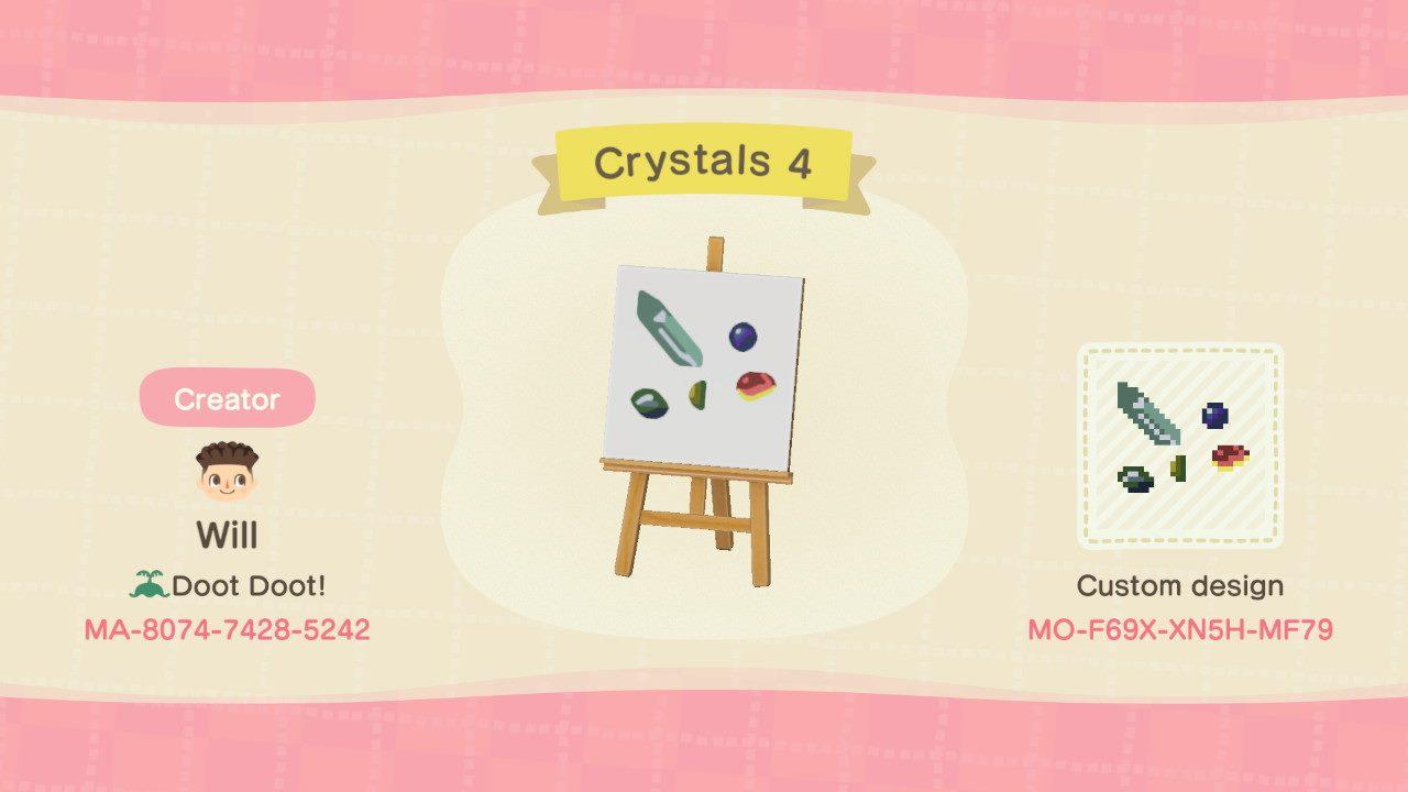 Animal Crossing Design Code: MO-F69X-XN5H-MF79 Crystals 4