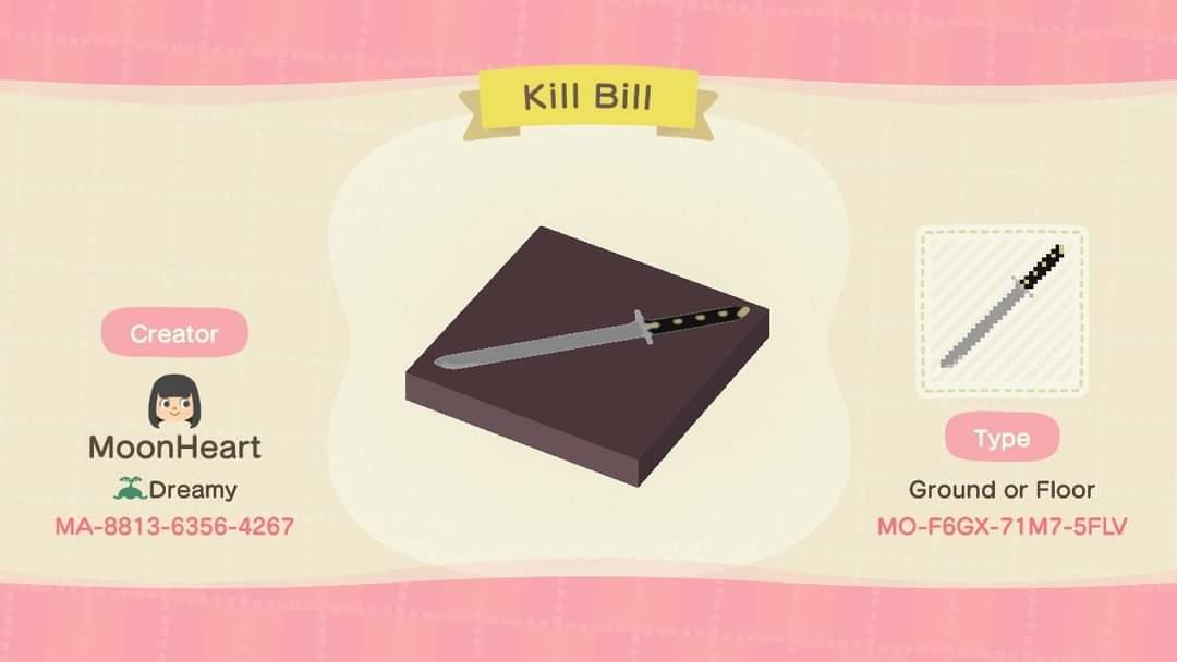 Animal Crossing Design Code: MO-F6GX-71M7-5FLV The Bride Weapon